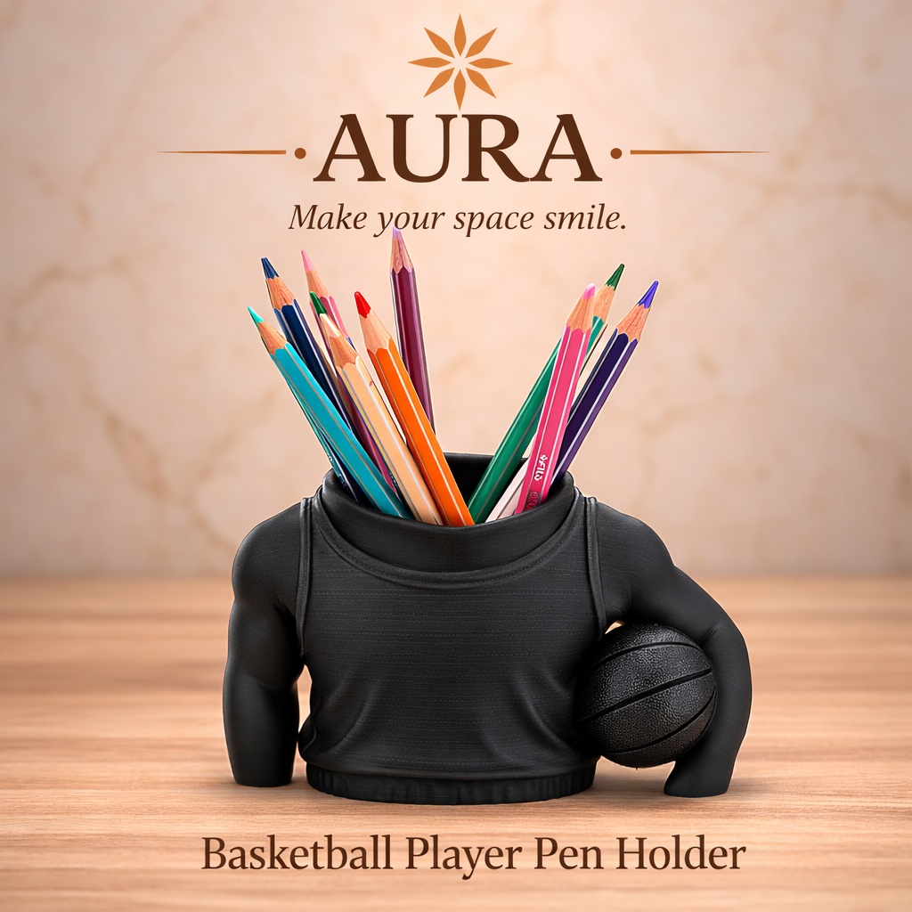 Basketball Player Pen Holder