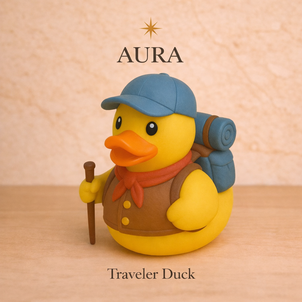 Traveler Duck Figurine