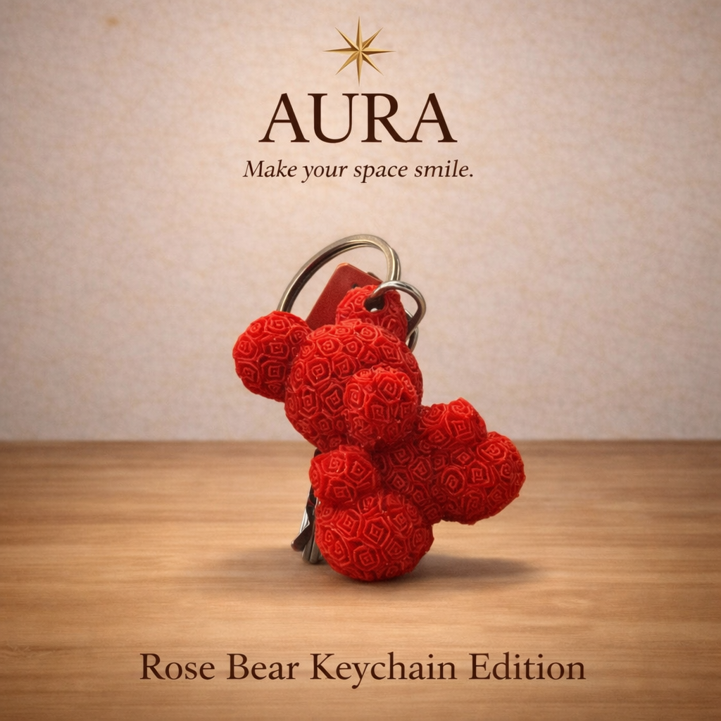 Rose Bear Keychain