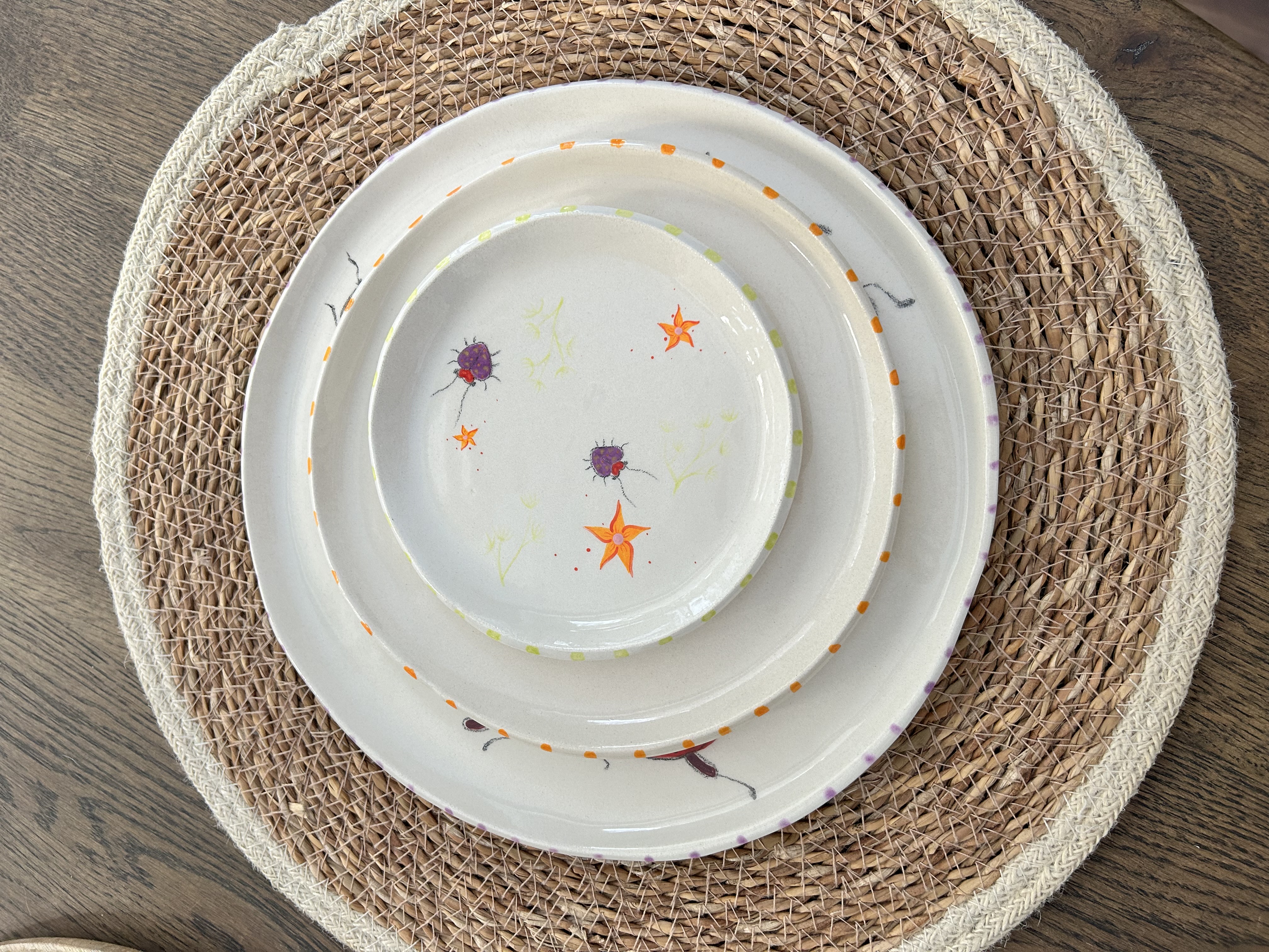 Lėkštė Du vabaliukai širdelės