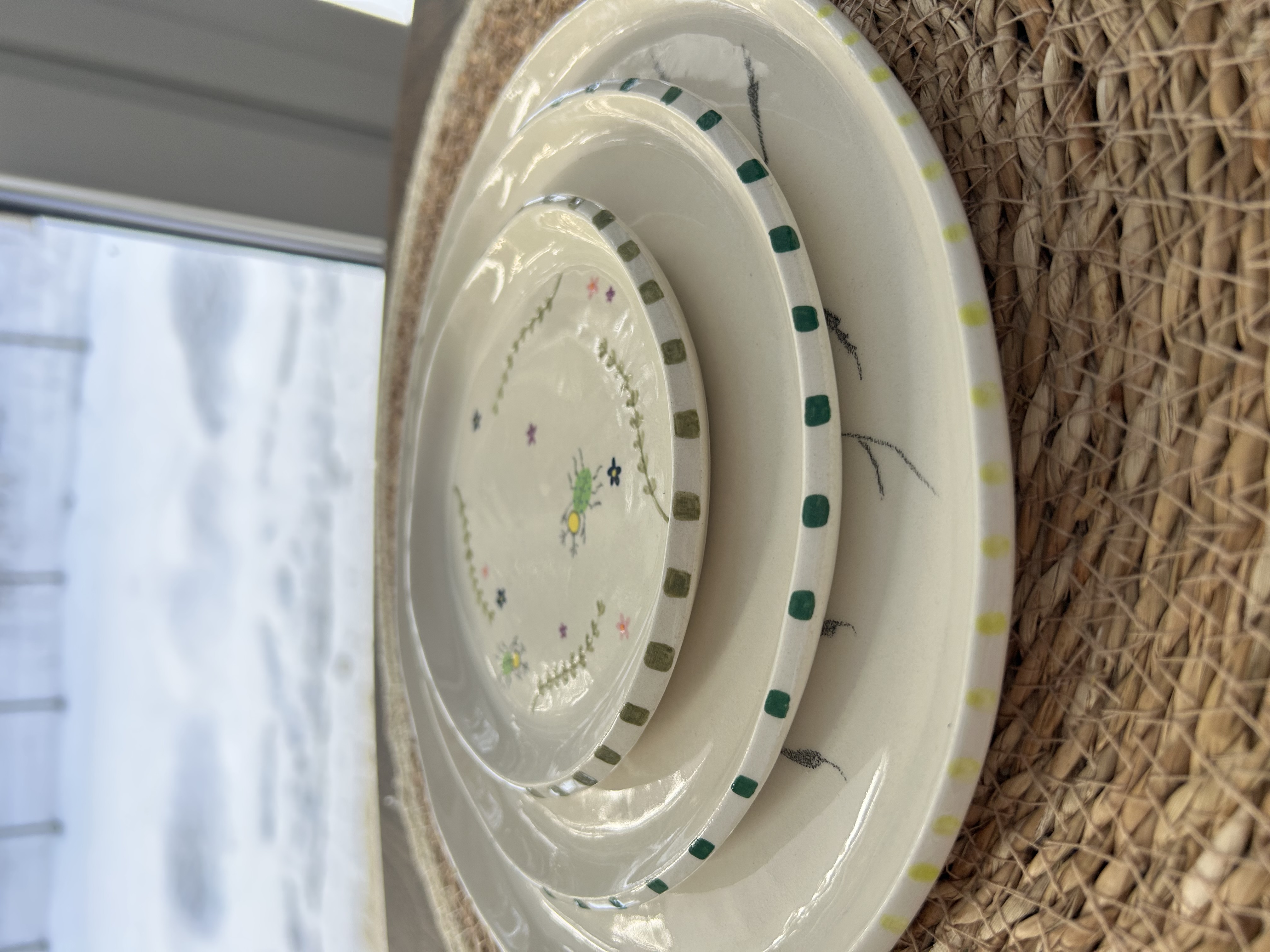 Lėkštė Du žali vabaliukai