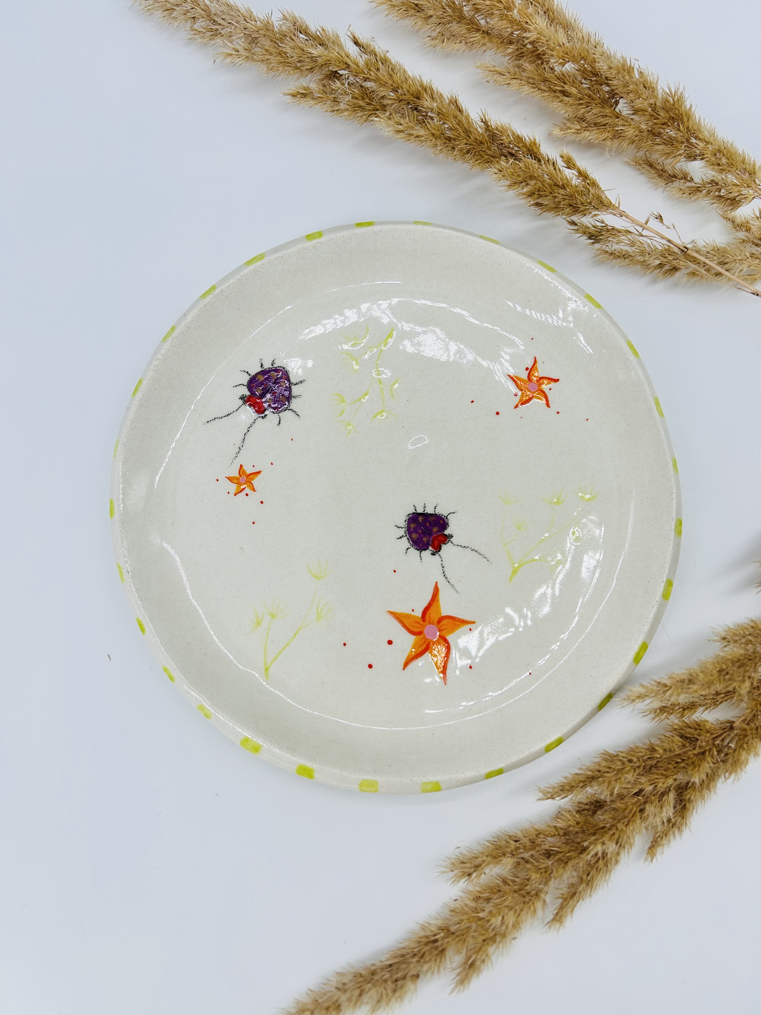 Lėkštė Du vabaliukai širdelės