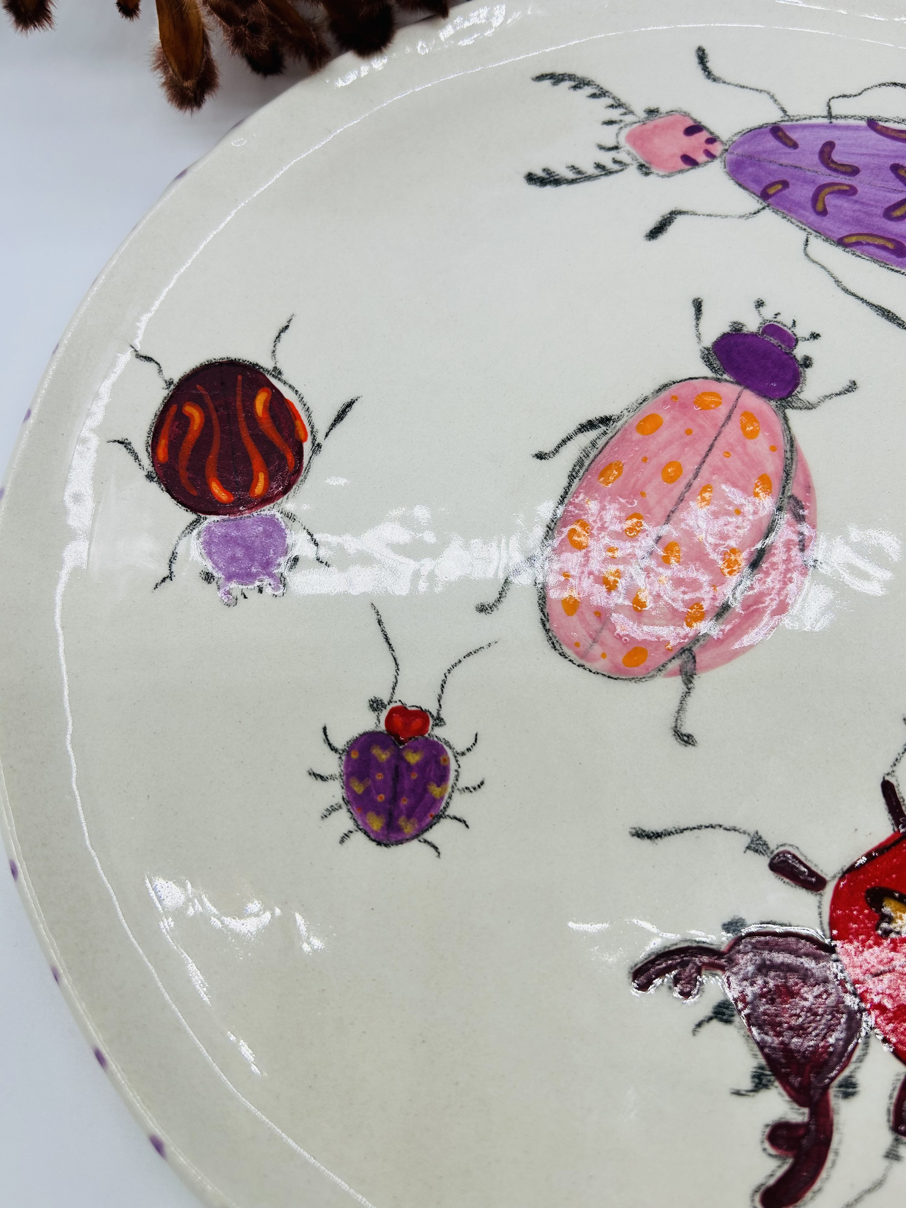 Lėkštė Violetiniai vabalai