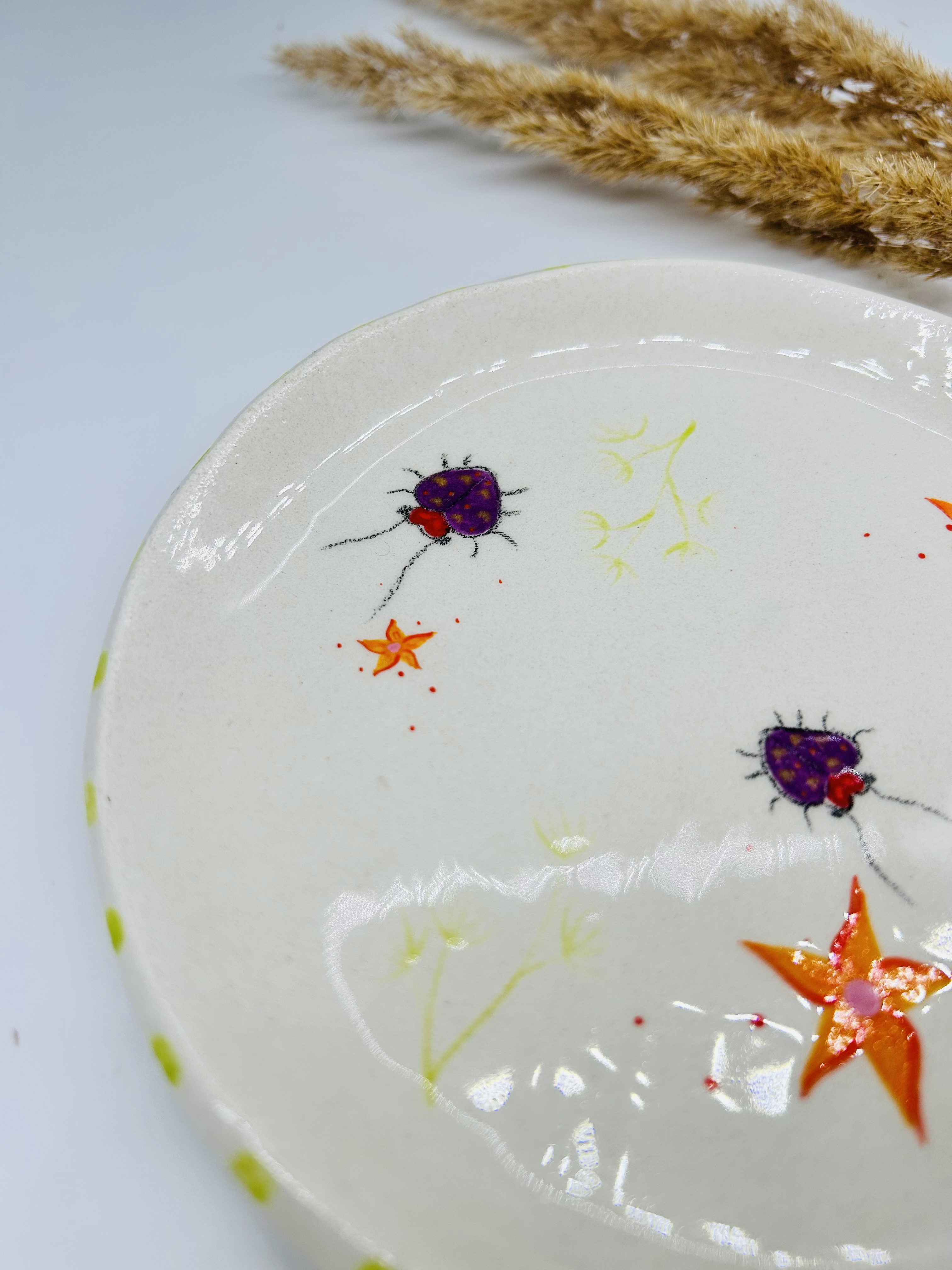 Lėkštė Du vabaliukai širdelės