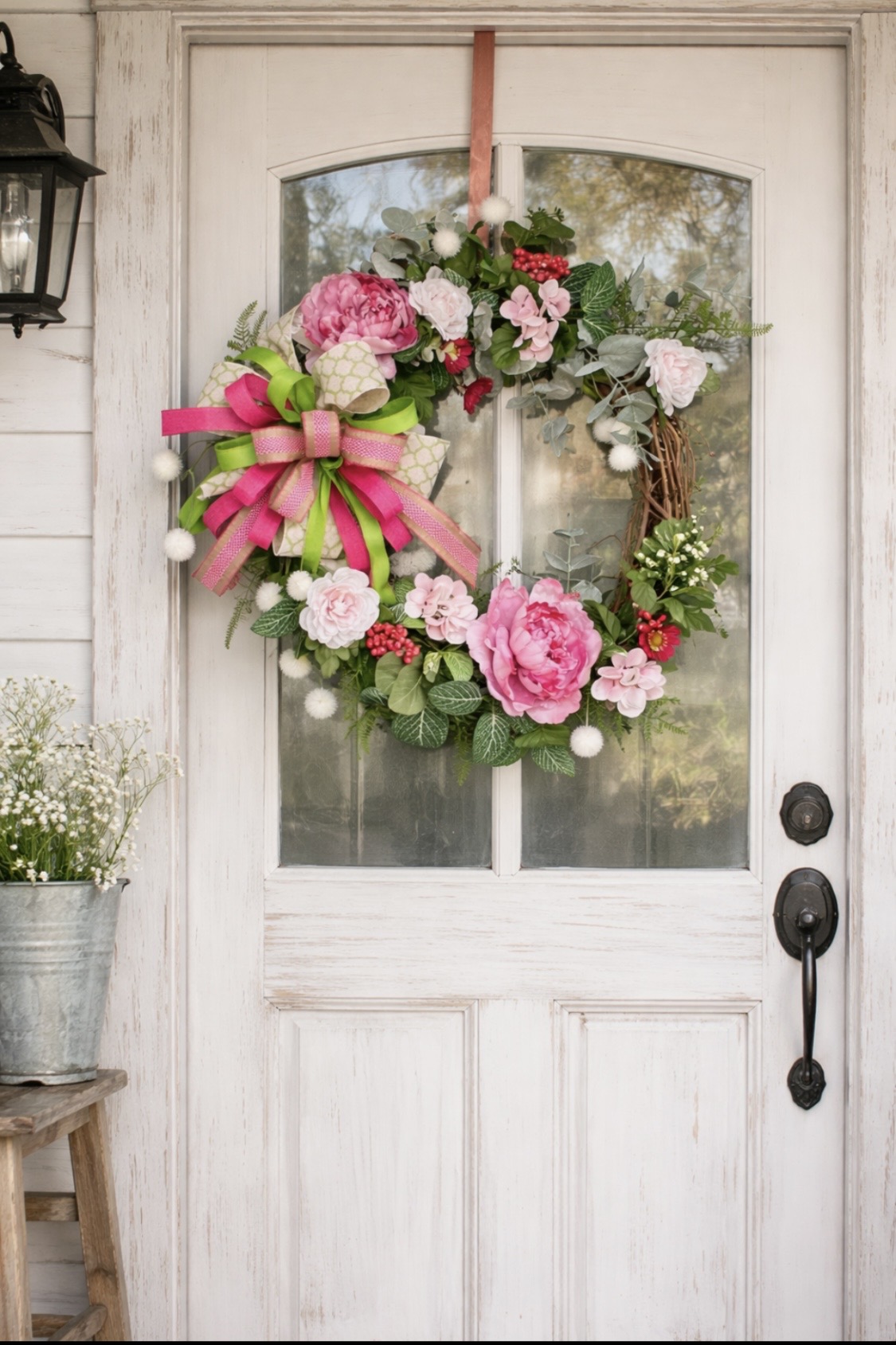 Spring Floral Door Wreath