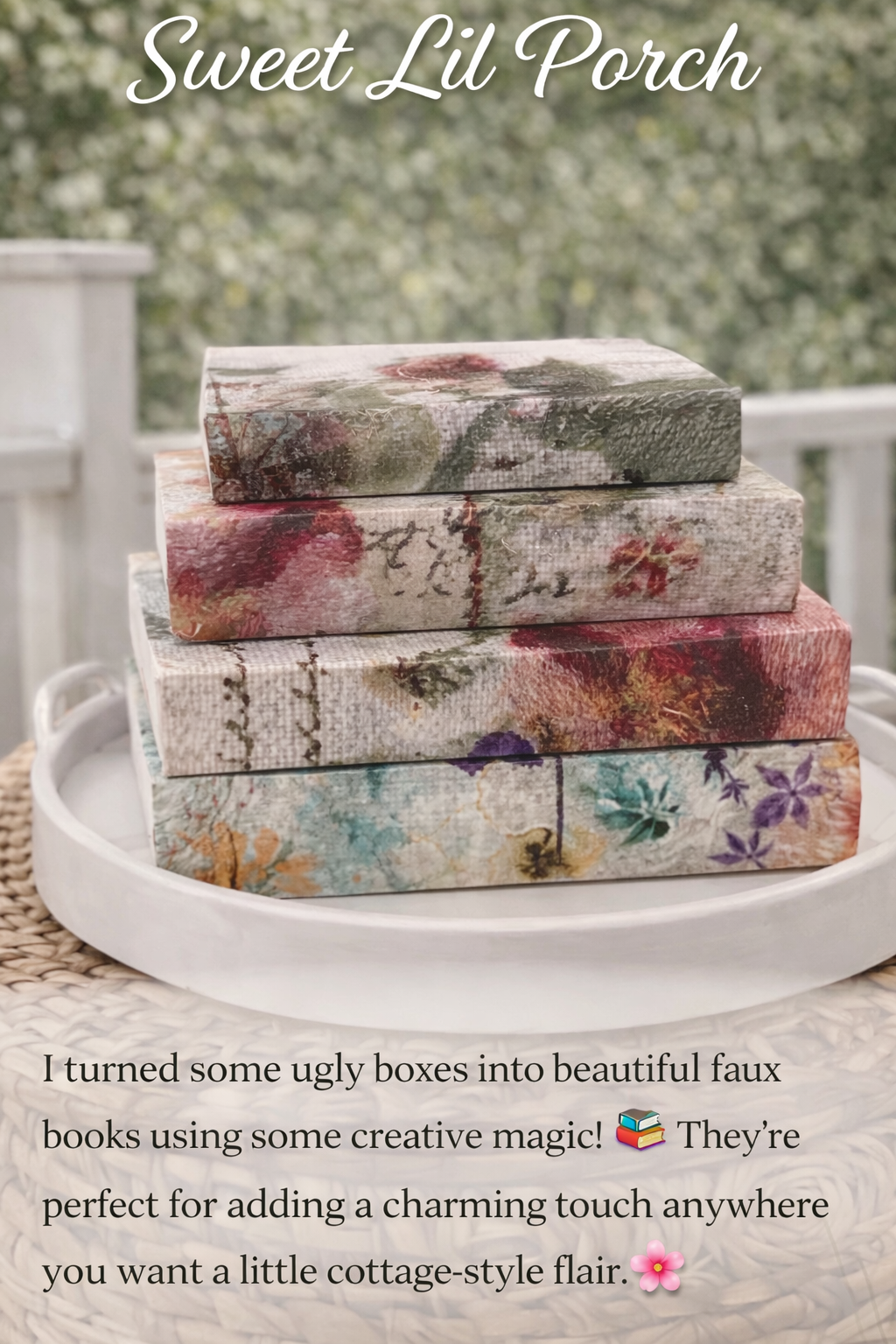 Cottage-Style Faux Books