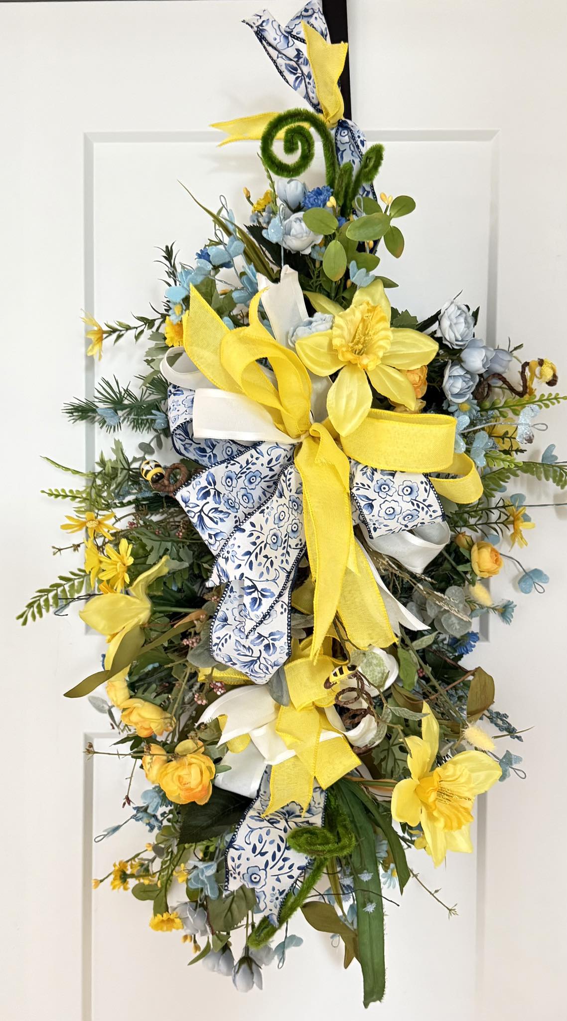 Spring Floral Door Swag