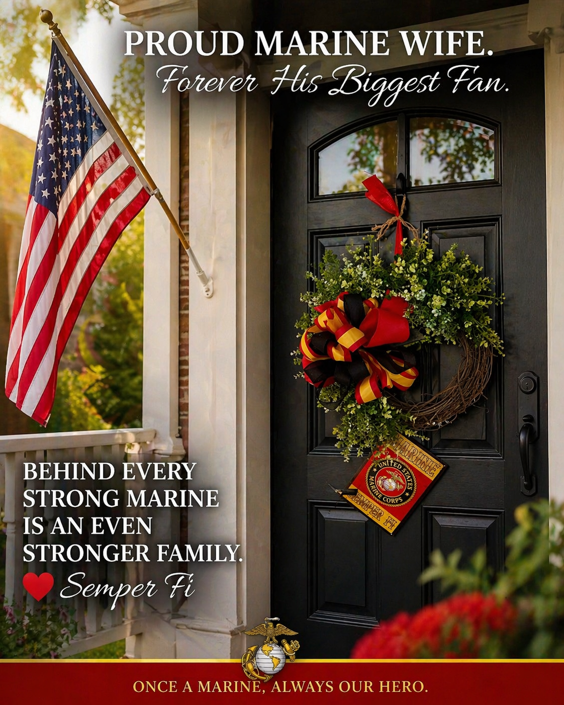 Marine Family Door Wreath