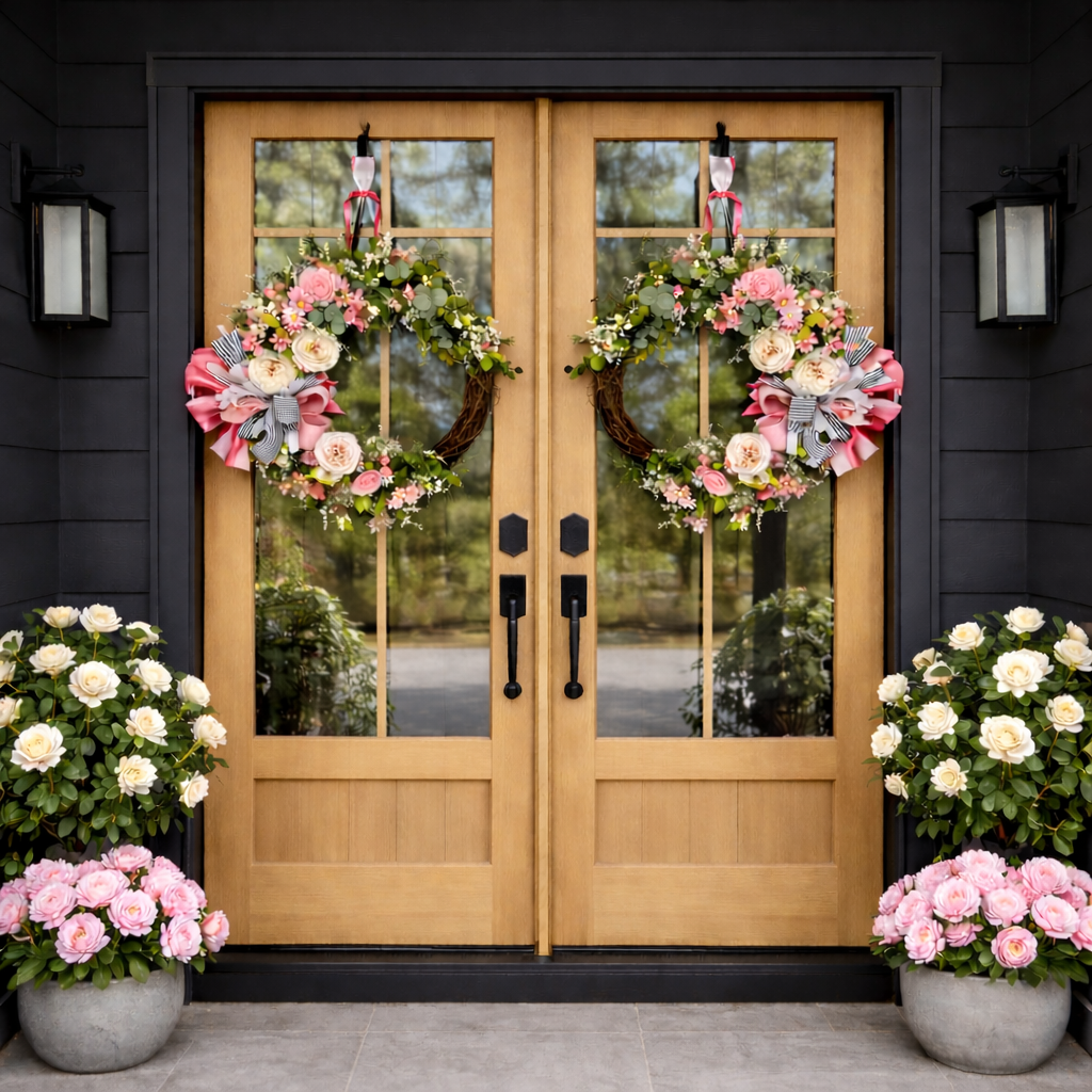 Double Wreaths for Double Doors (24")