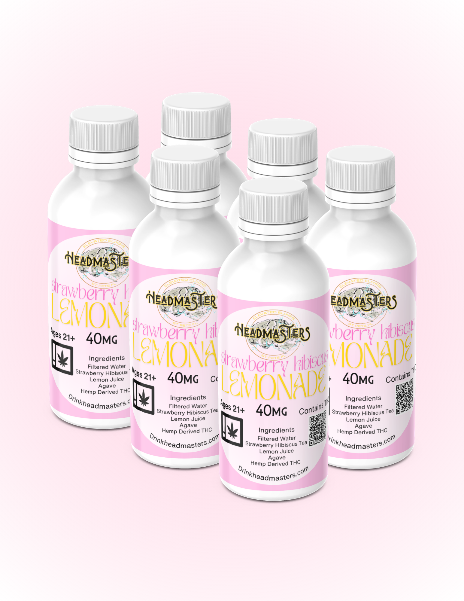 Strawberry Hibiscus THC Lemonade  6-pack