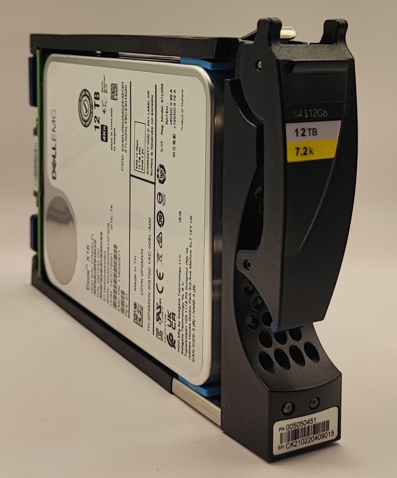 Disco HDD Dell EMC 12TB SAS 12Gbps 7.2K 3.5" Seagate Exos