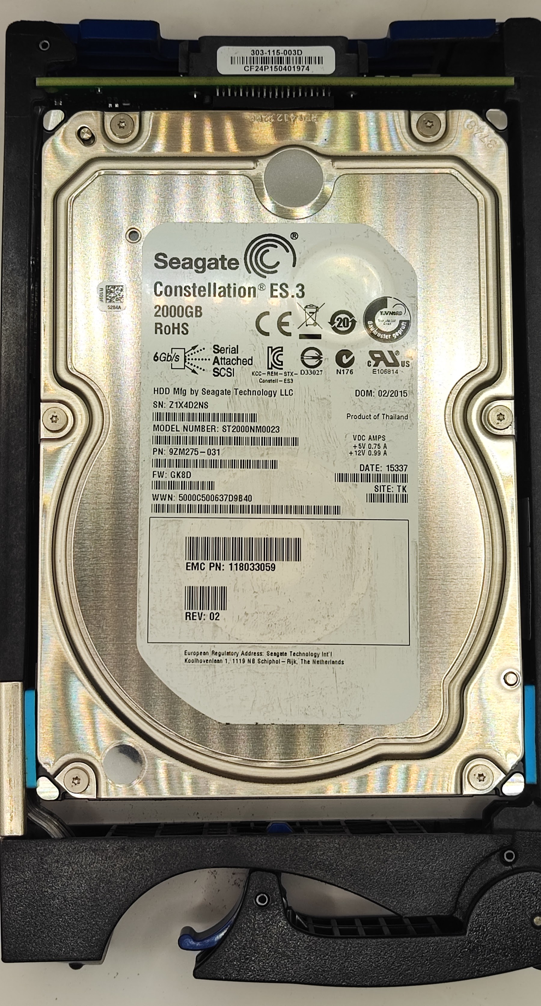 Disco HDD EMC 300GB SAS 15K 3.5" Seagate