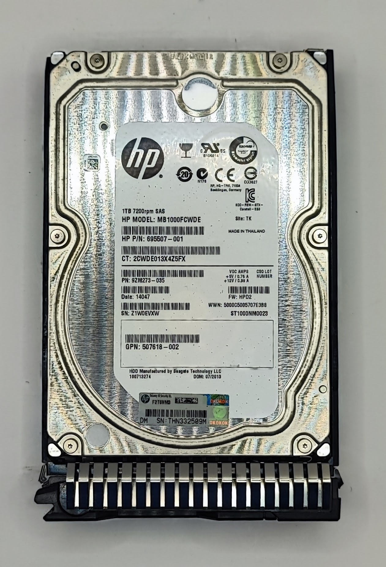 Disco HDD HP 1TB SAS 6Gbps 7.2K LFF 3.5" - PN: 653947-001