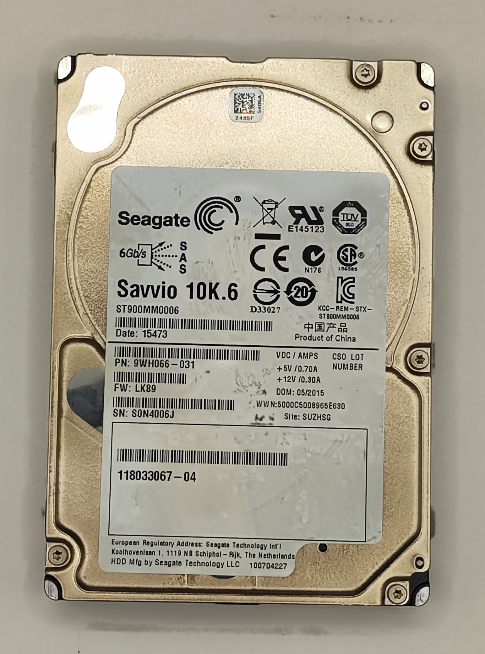 Disco HDD EMC 900GB SAS 10K 6Gbps Seagate