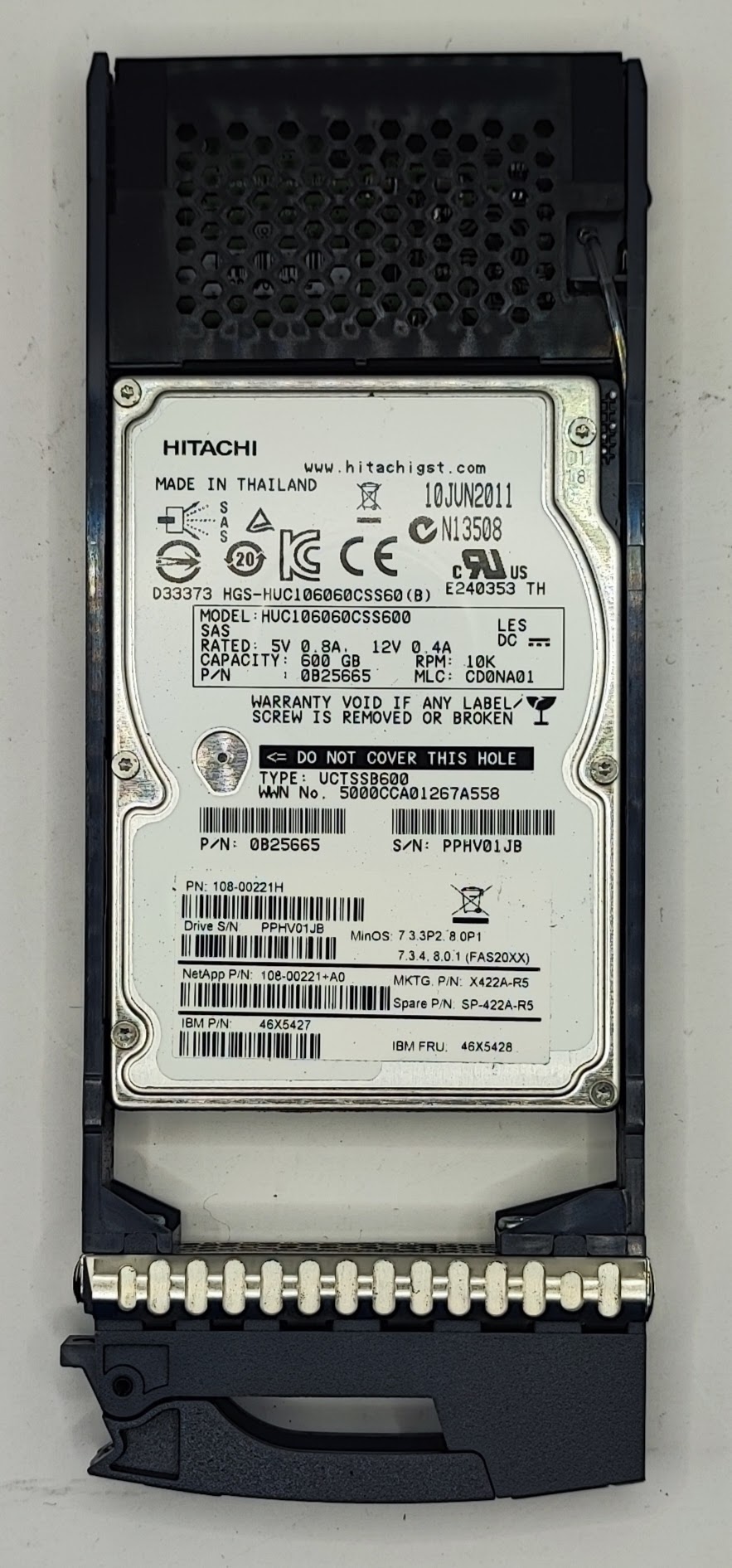 Disco HDD NetApp 600GB SAS 6Gbps 10K RPM 2.5" SFF - PN: 108-00221