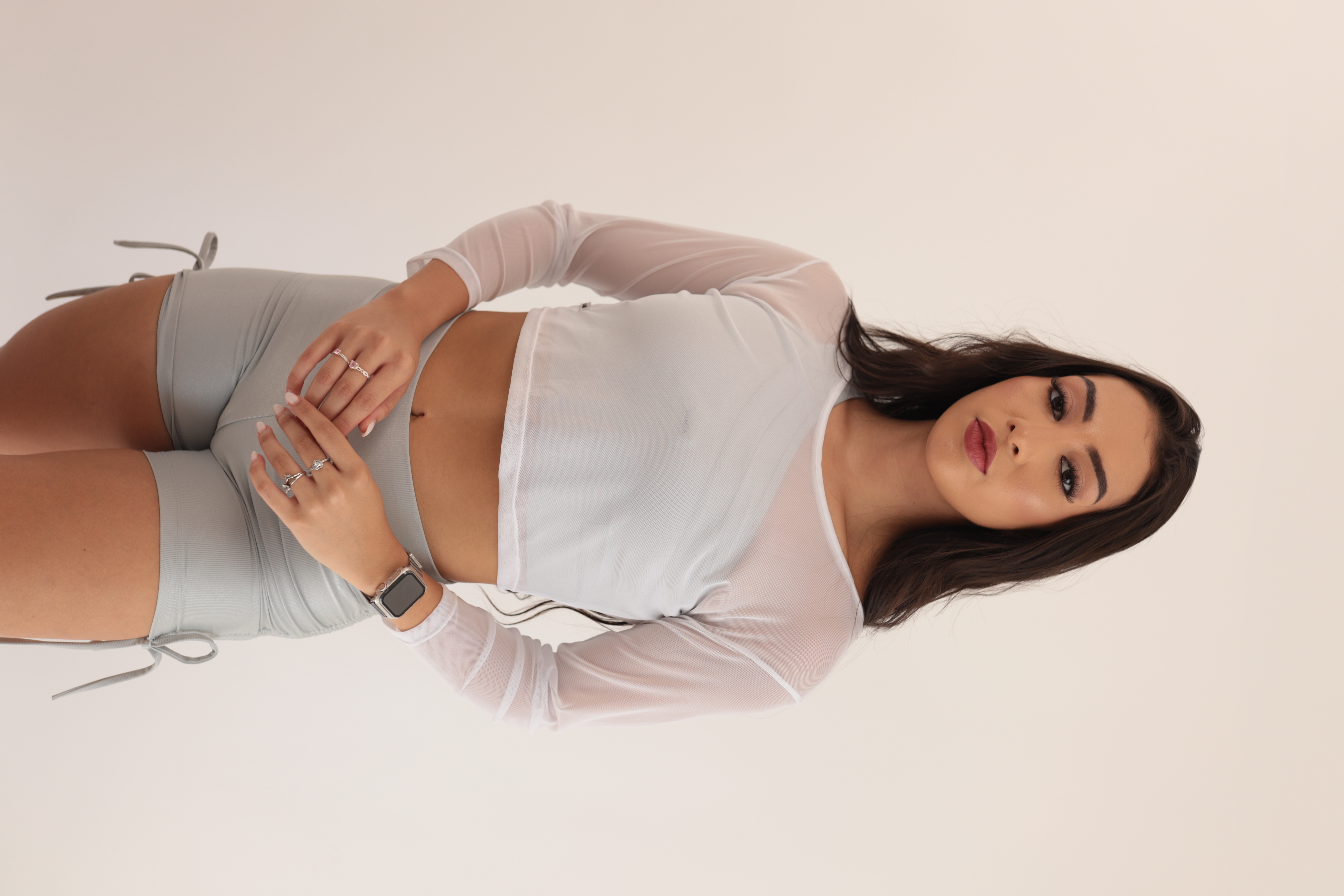 Croped Tule Manga Longa Lumia