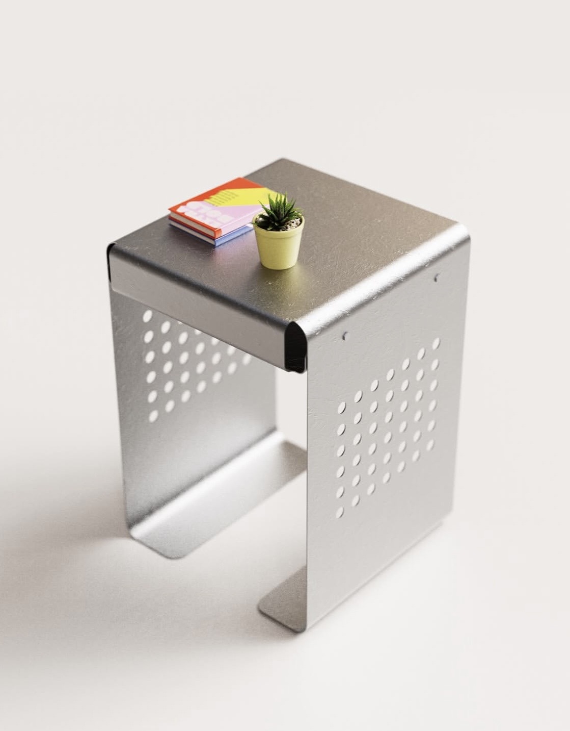 طاولة جانبية معدنية