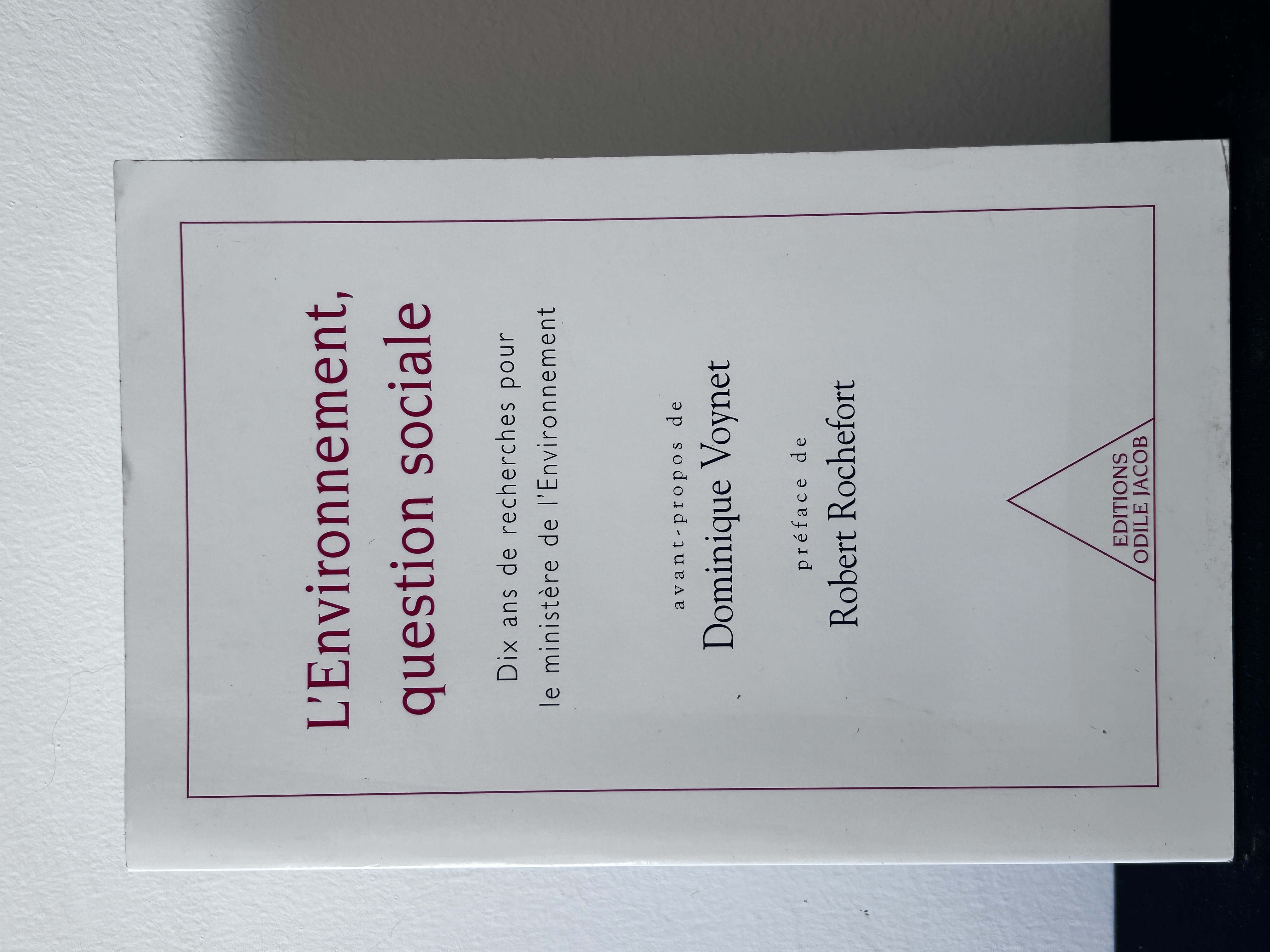 L'Environnement, question sociale