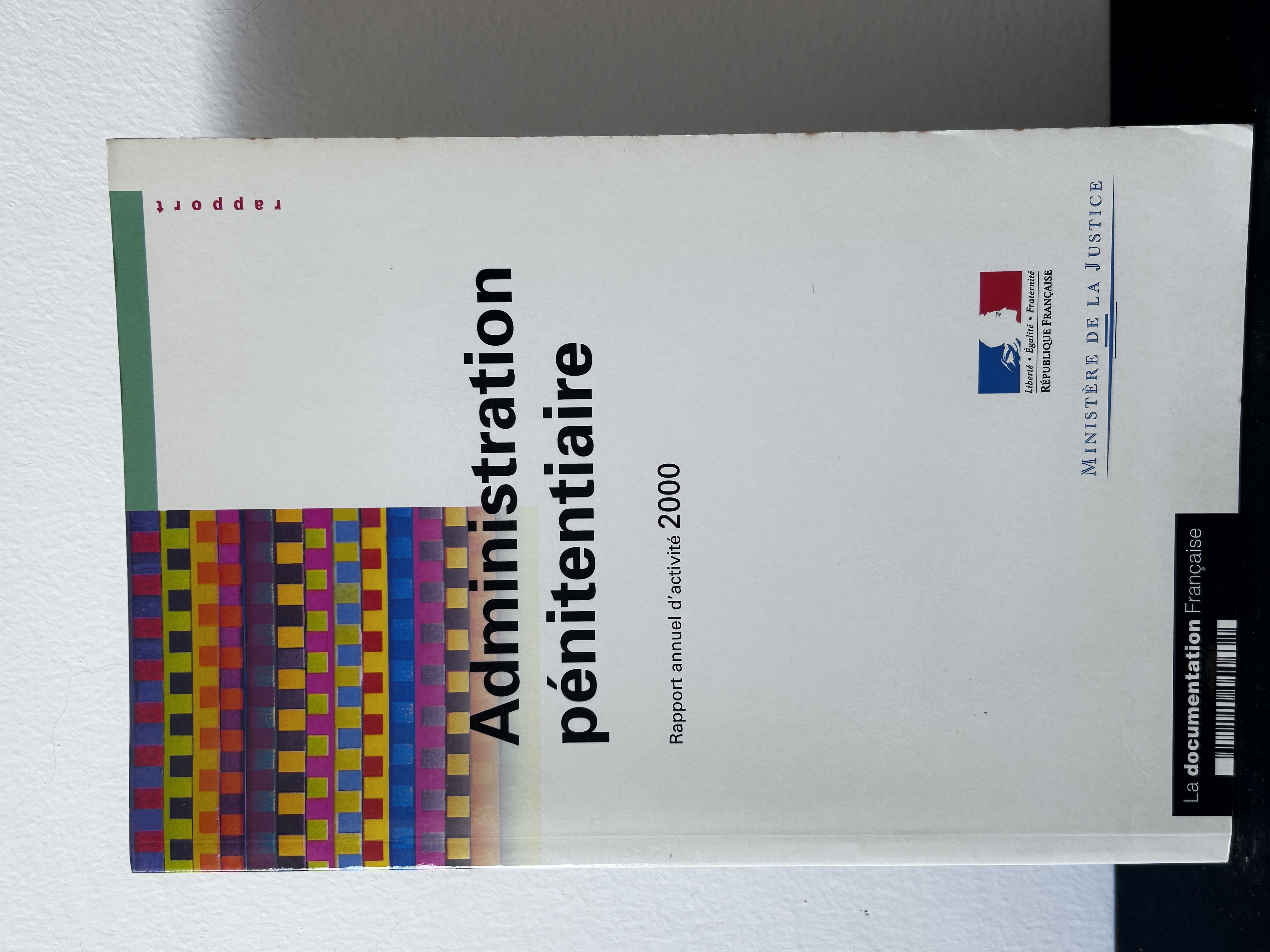 Rapport annuel d'activité 2000