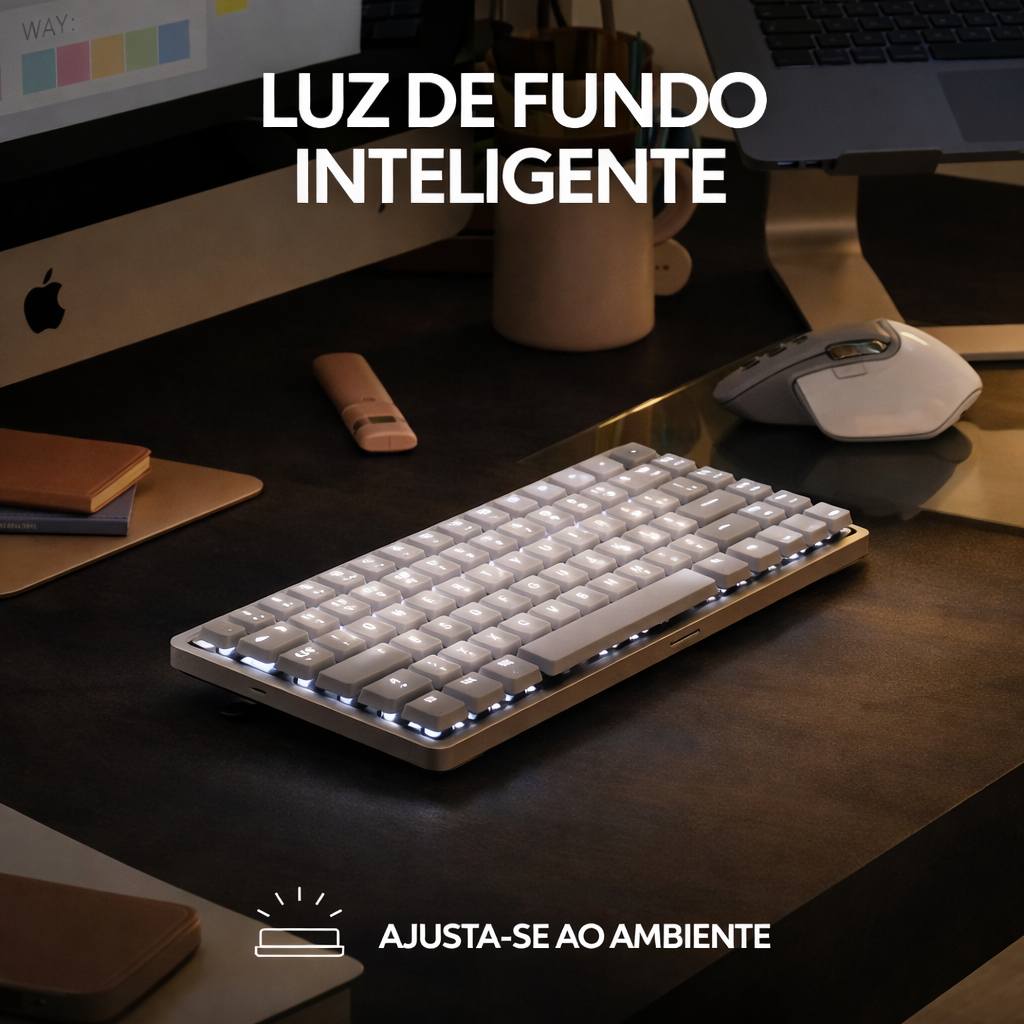 Teclado Mecânico sem fio Logitech MX Mechanical Mini com Teclas Retroiluminadas