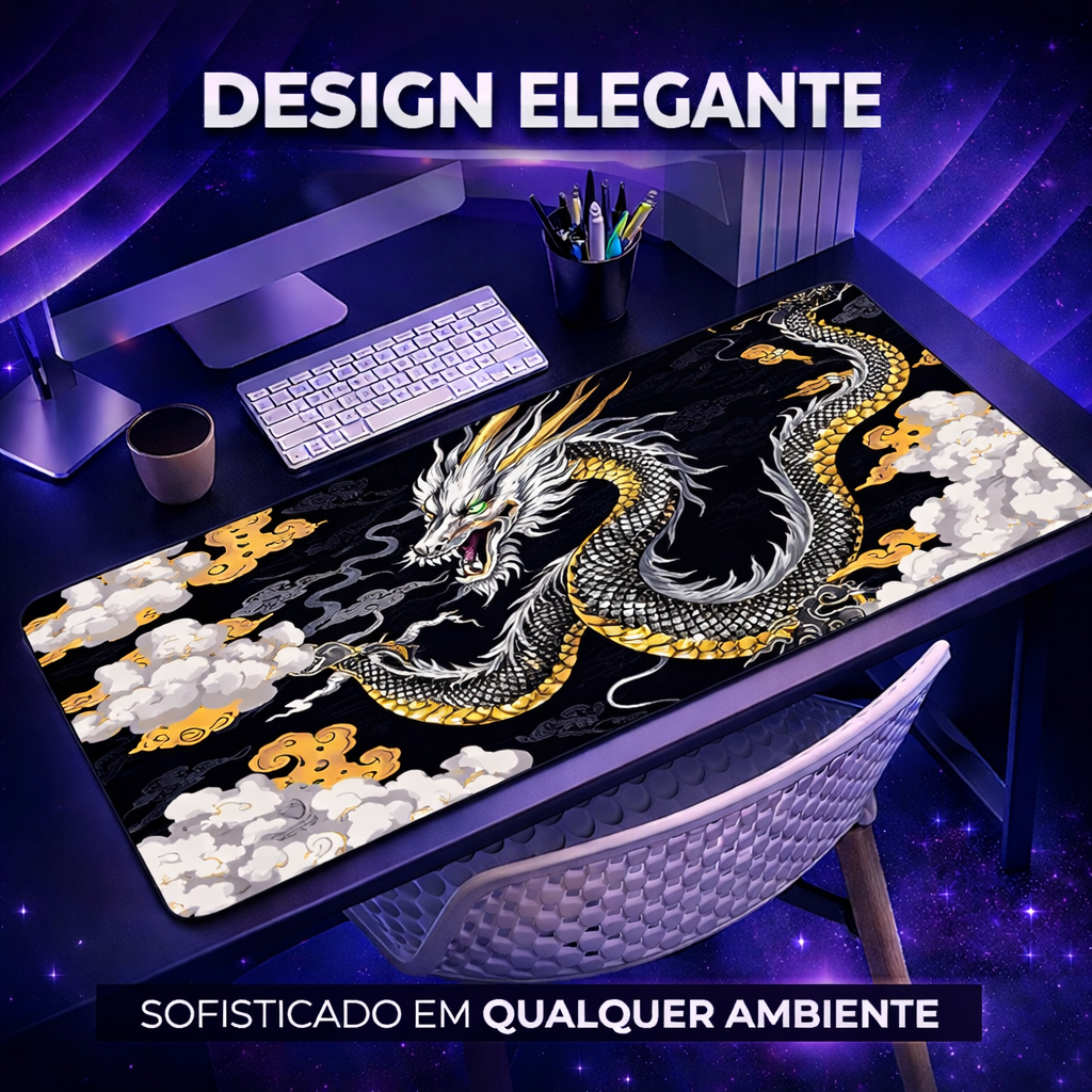 Mouse Pad Gamer Profissional Confortável Antiderrapante Escritório e Games 90x40