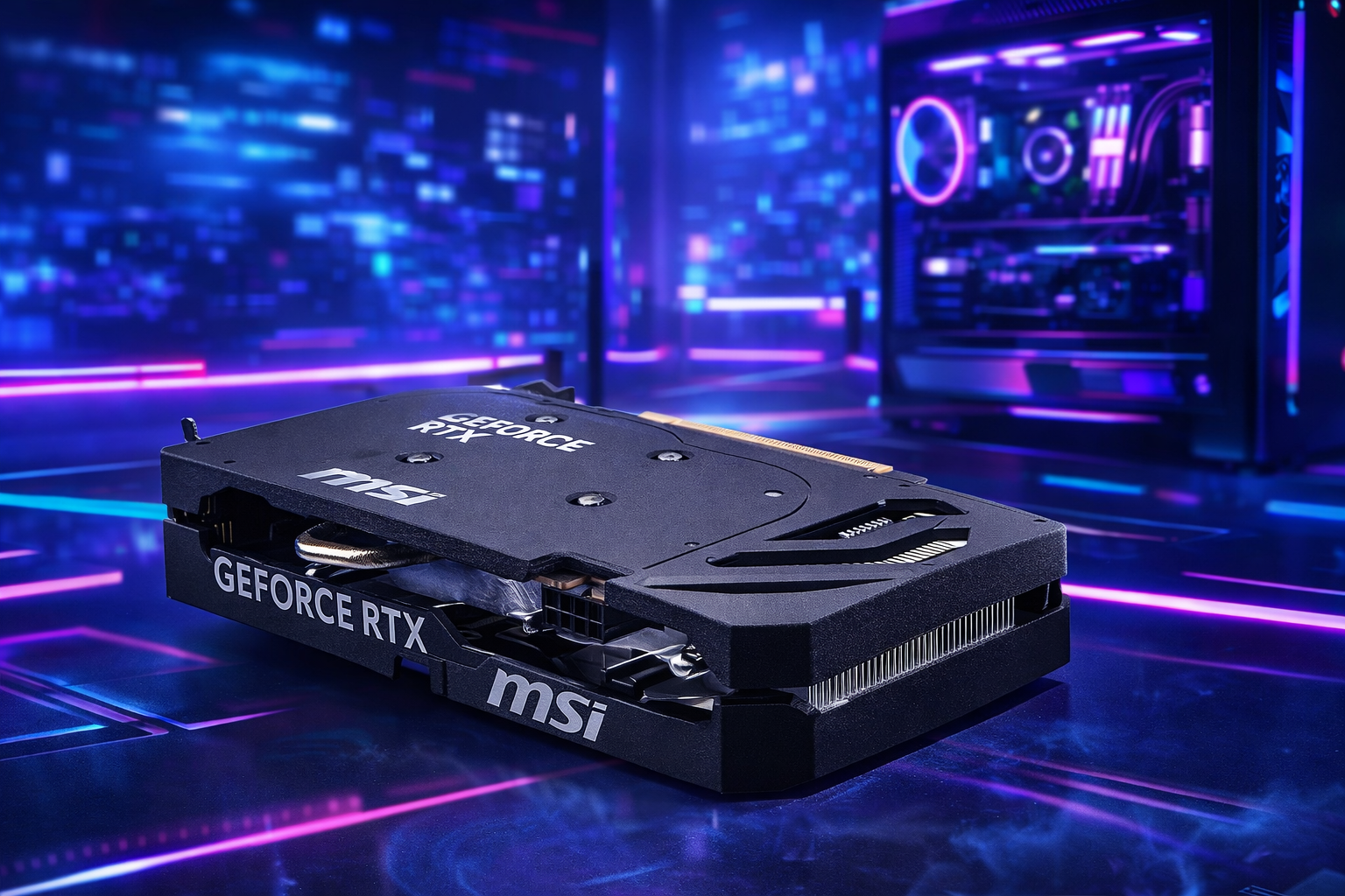 Placa de Video MSI RTX 5060 Shadow 2X OC, 8GB, GDDR7-912-V537-037