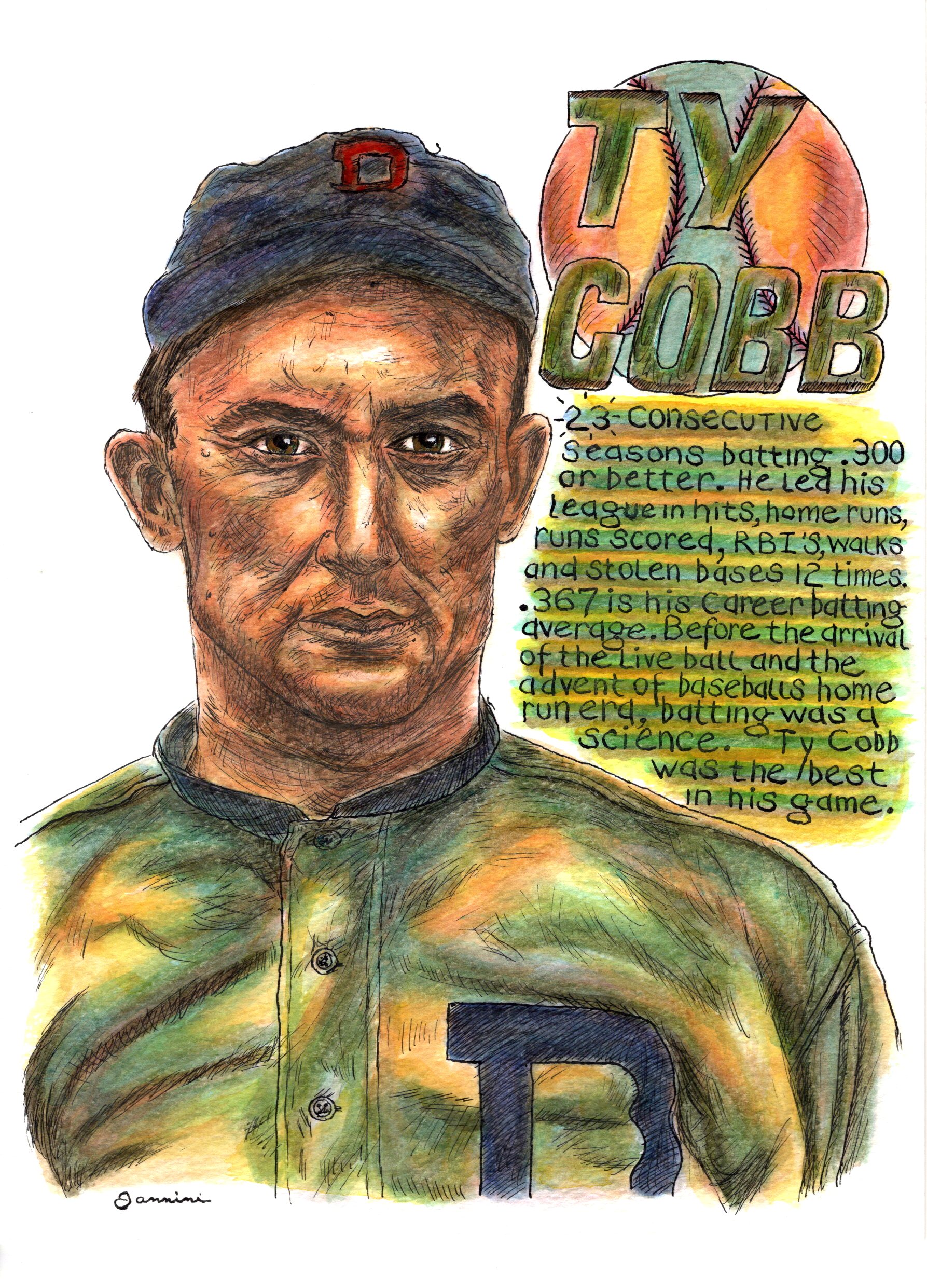 Ty Cobb Legendary Baseball Great