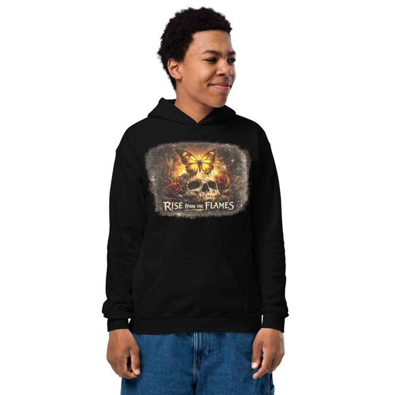 GrnkWrk Rise From The Flames Youth heavy blend hoodie