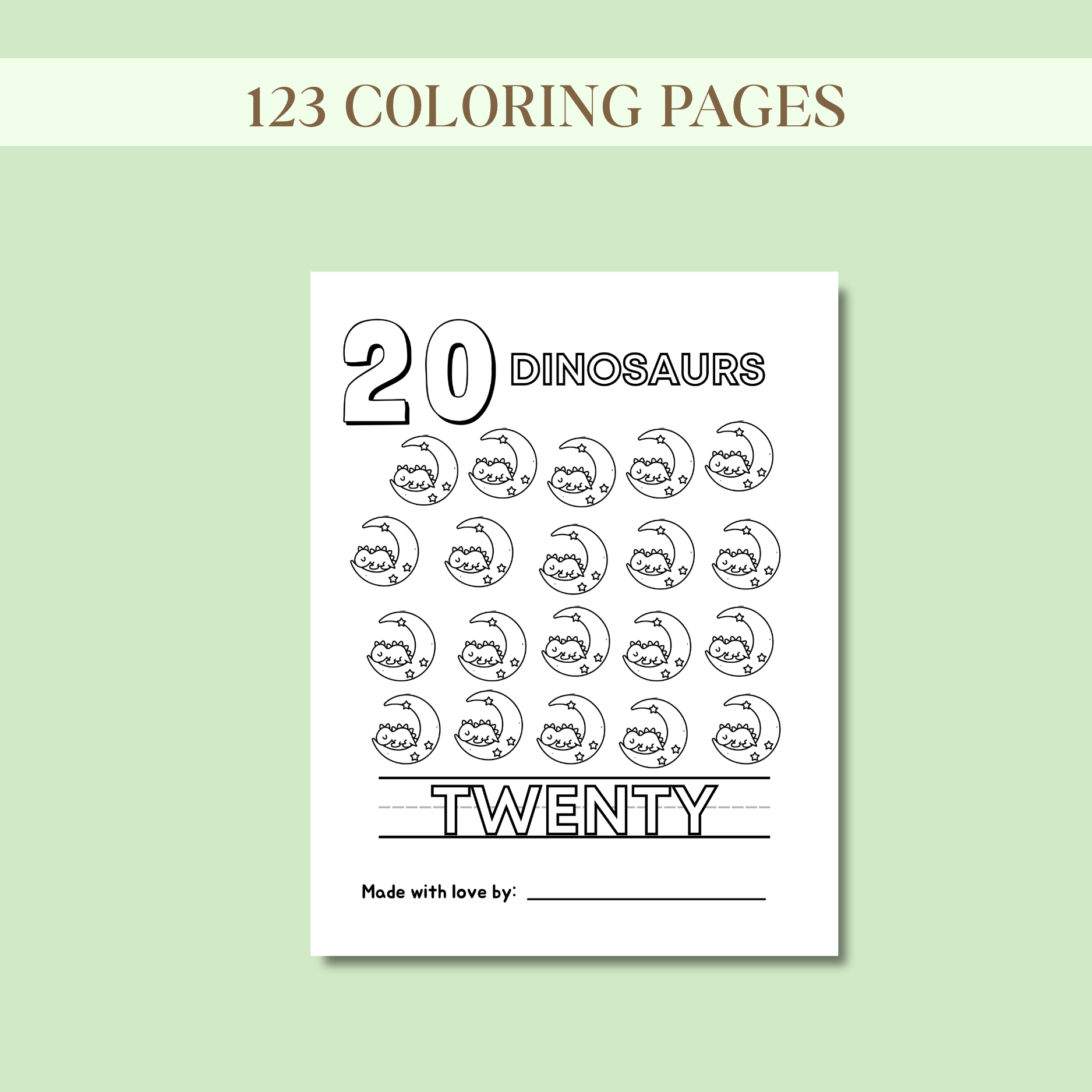 Baby Shower 123 Sign & 123 Activity Book