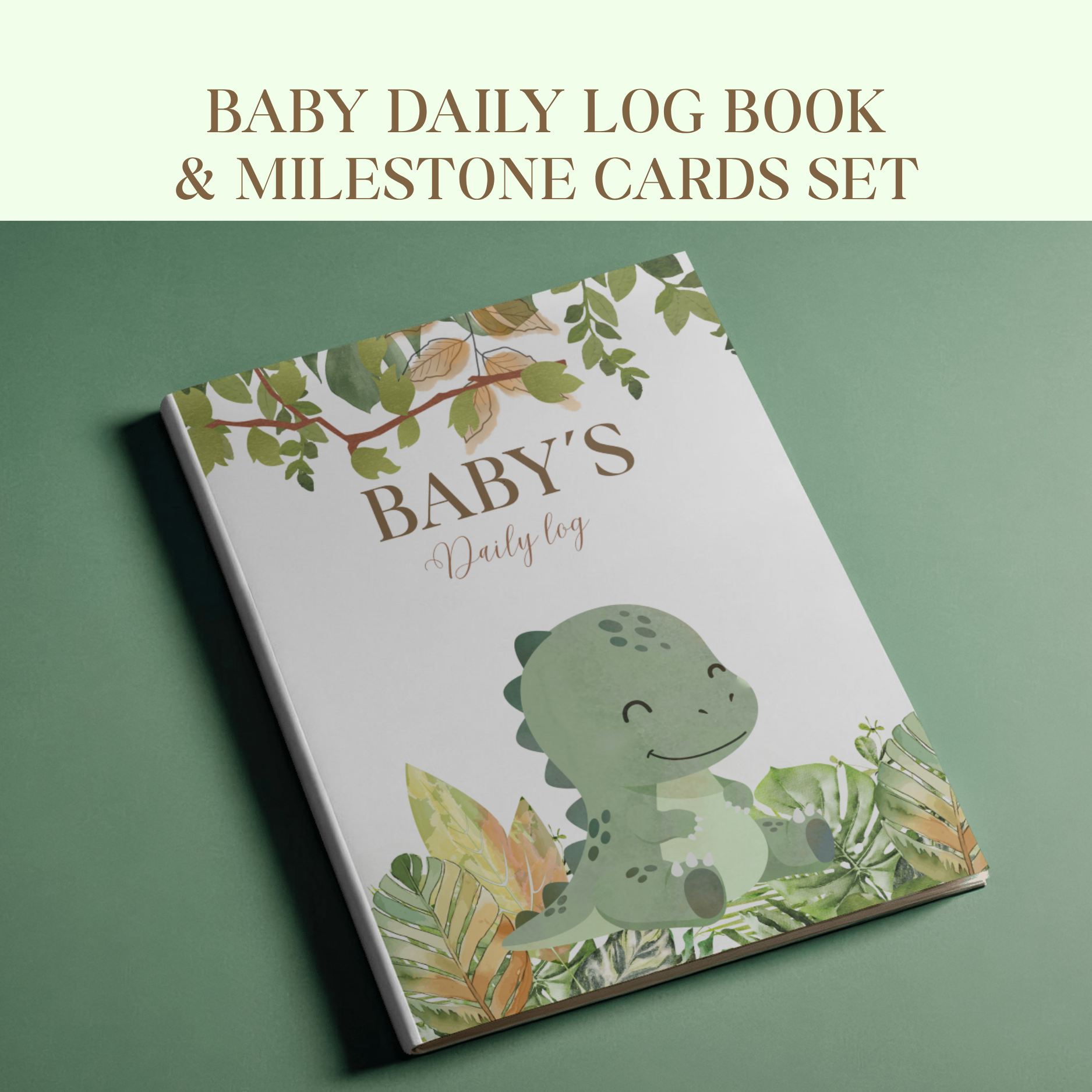 Baby Daily Log Book & Milestone Cards Set