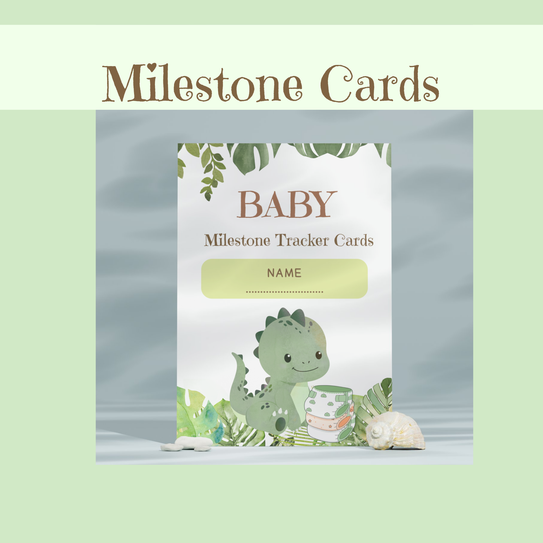 Baby Daily Log Book & Milestone Cards Set