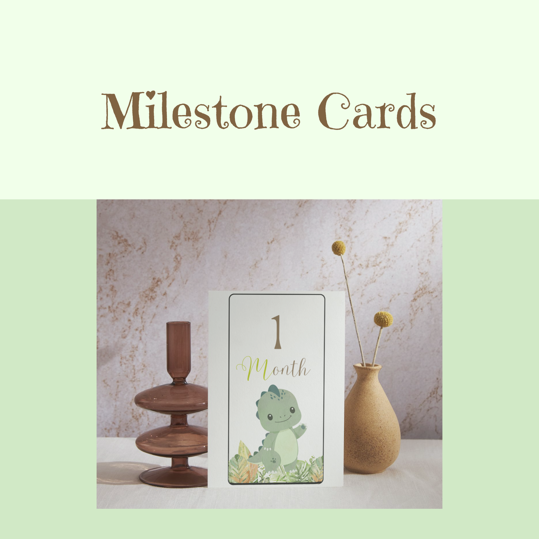 Baby Daily Log Book & Milestone Cards Set