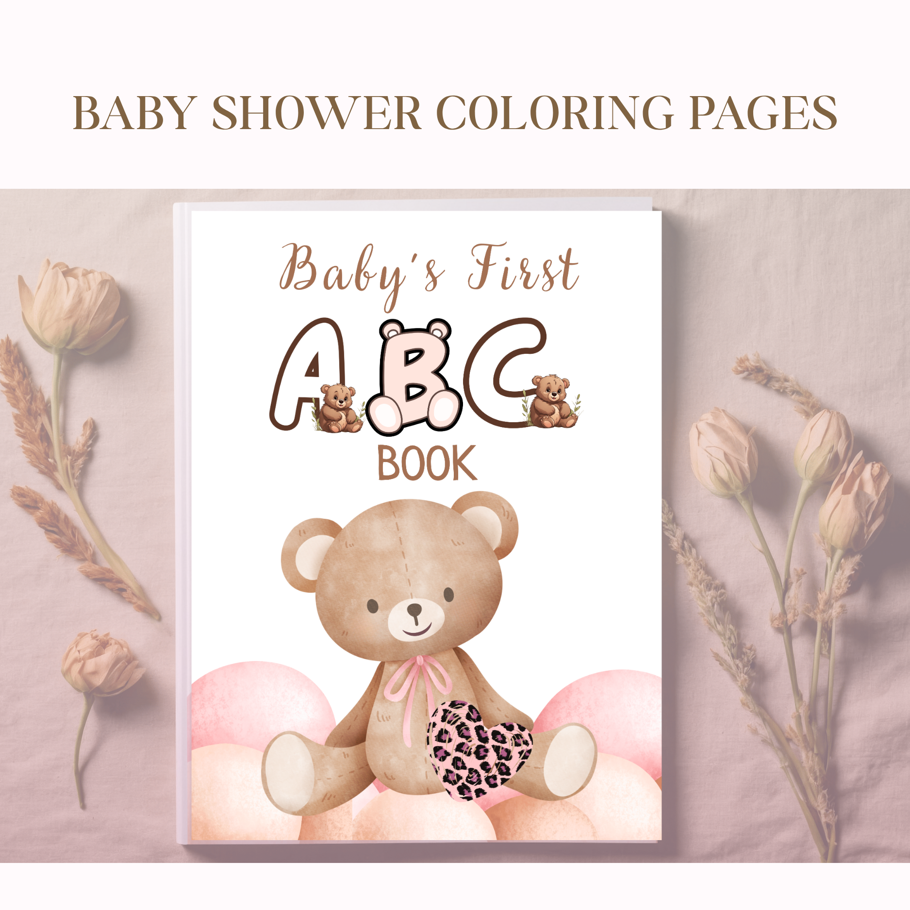 Baby Shower ABC Sign & Activity Book