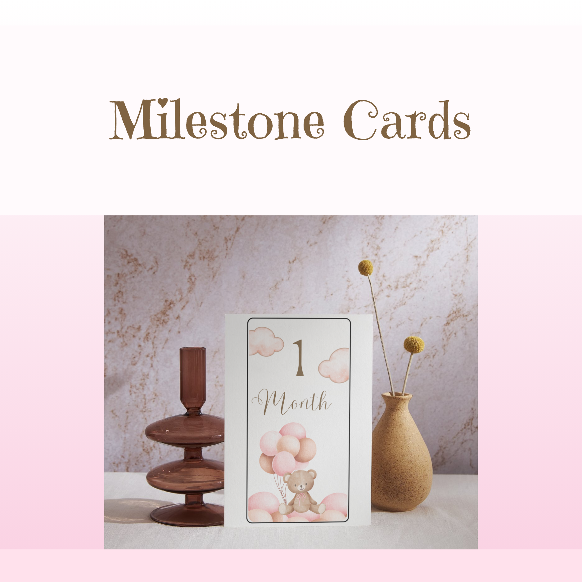 Baby Daily Log Book & Milestone Cards Set