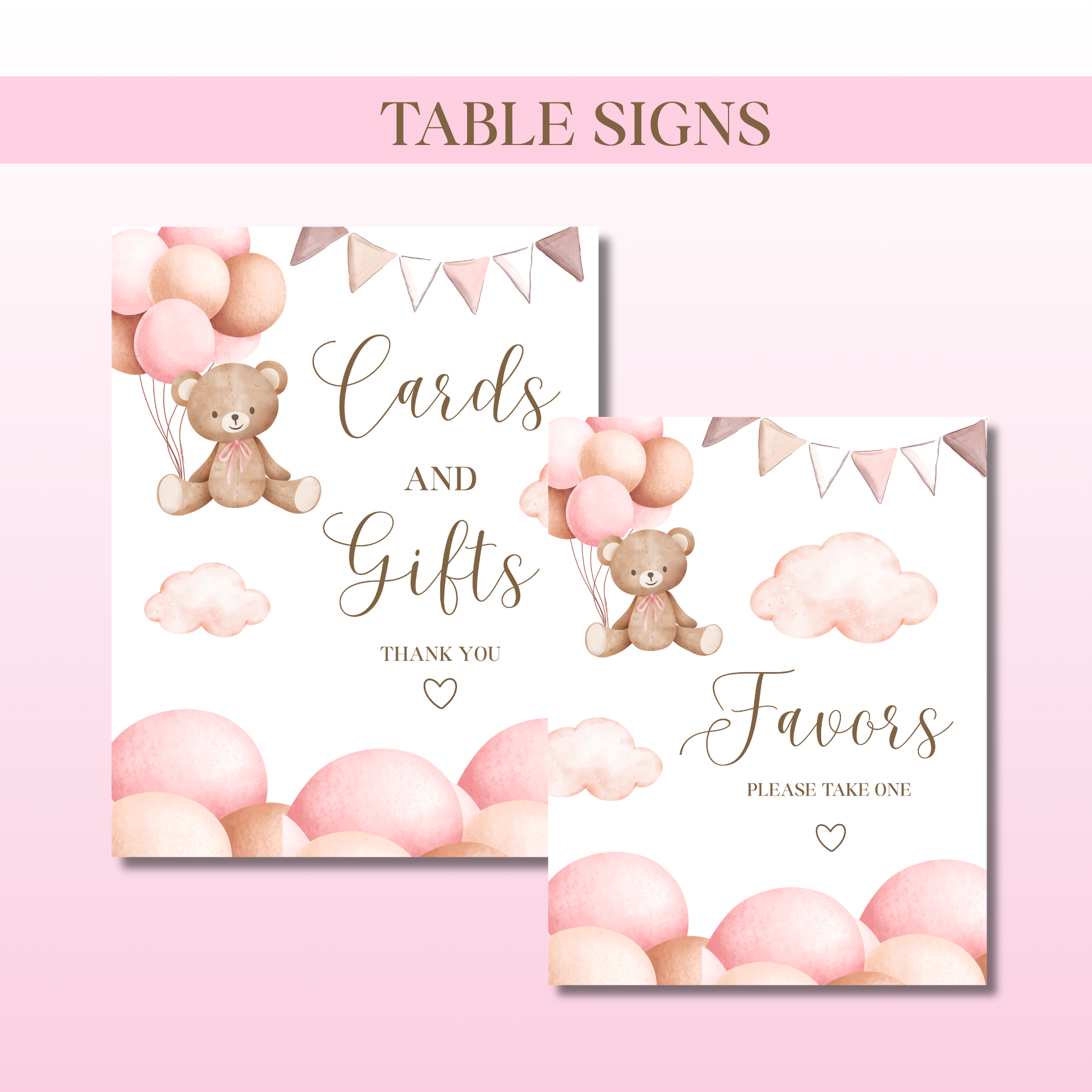Diaper Raffle Ticket & Table Sign Set