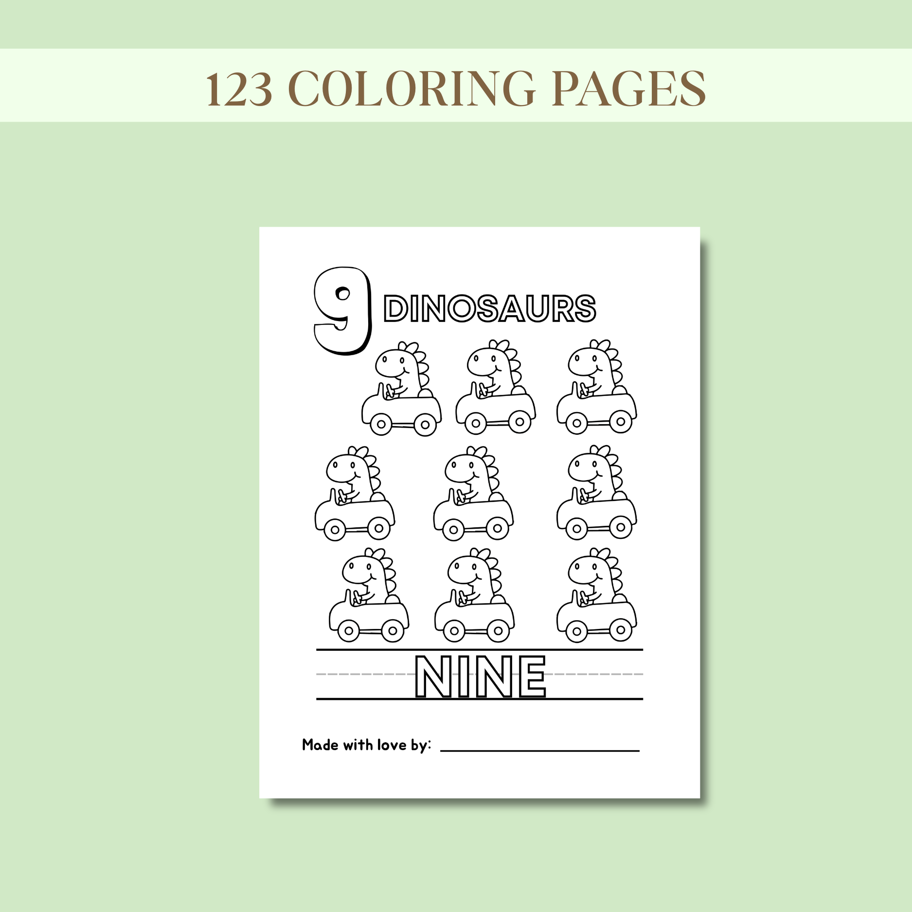 Baby Shower 123 Sign & 123 Activity Book