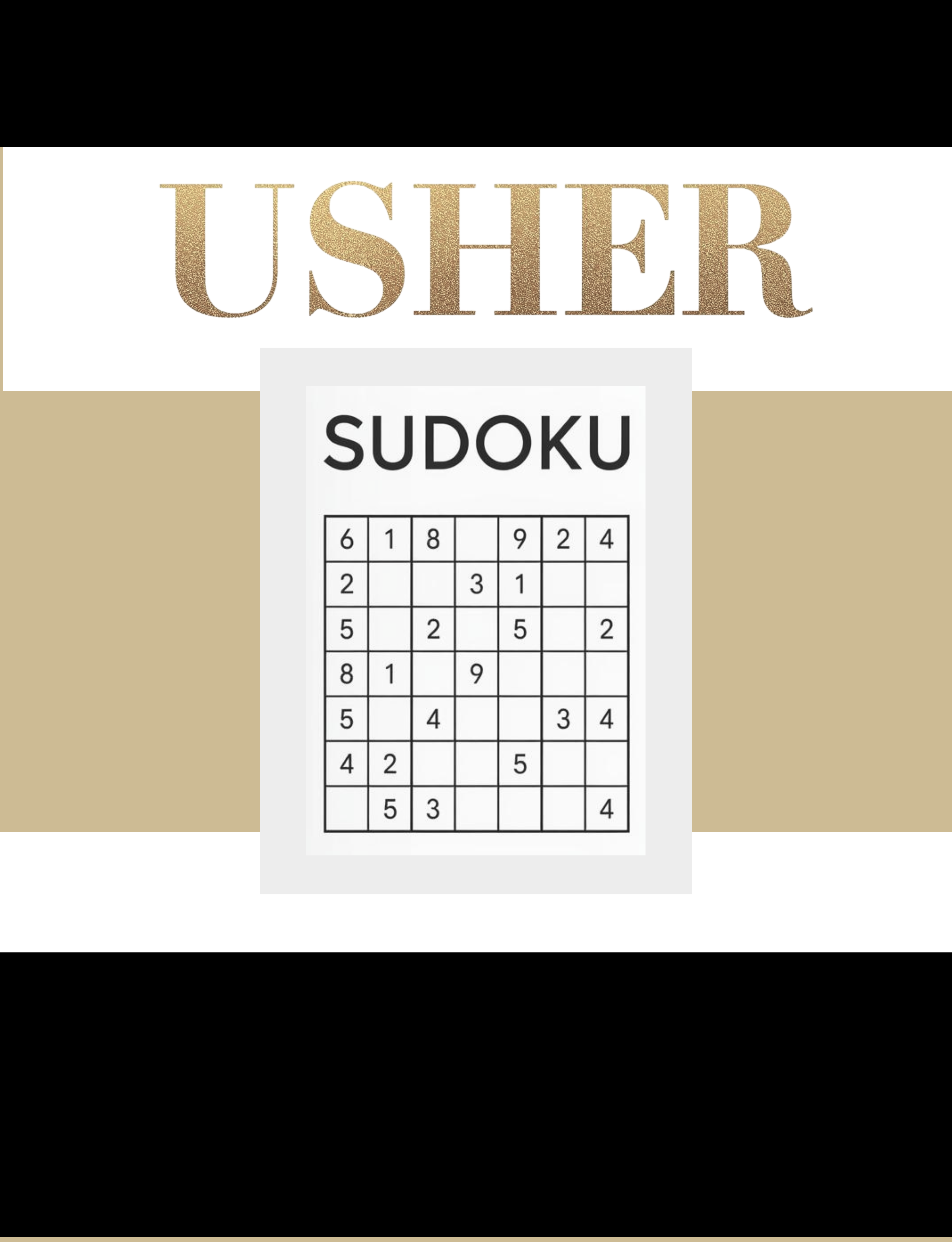 Usher Sudoku Puzzle Book VOL. 2
