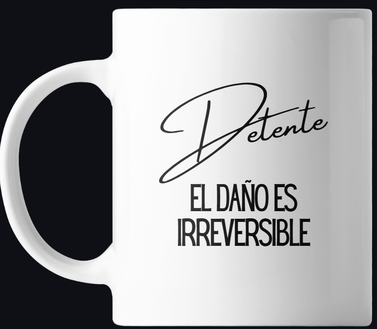 Taza con frase motivacional