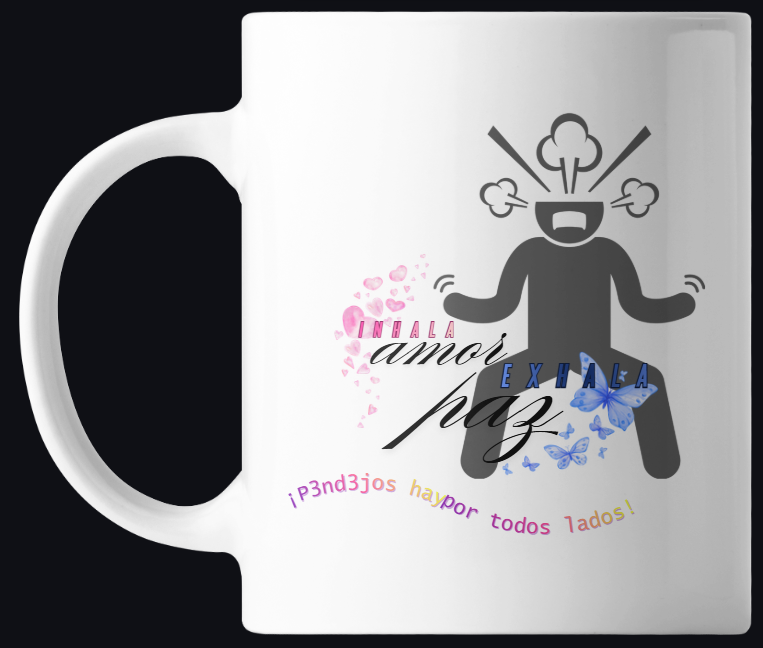 Taza motivacional 'Inhala amor, exhala paz'