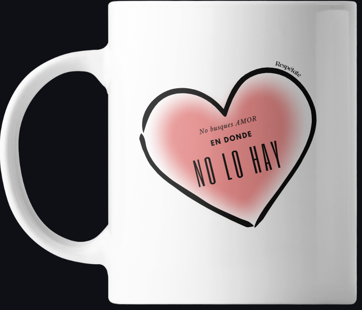 Taza de cerámica con frase motivacional