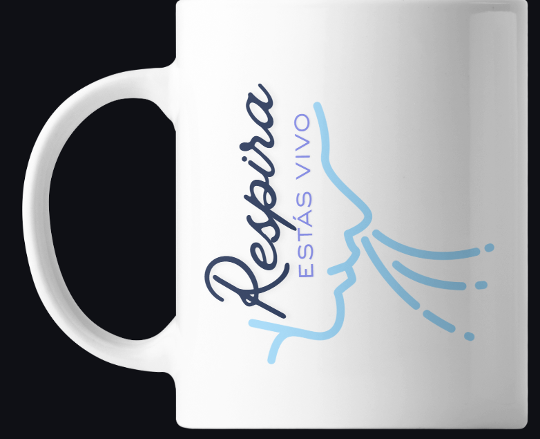 Taza Respira Estás Vivo