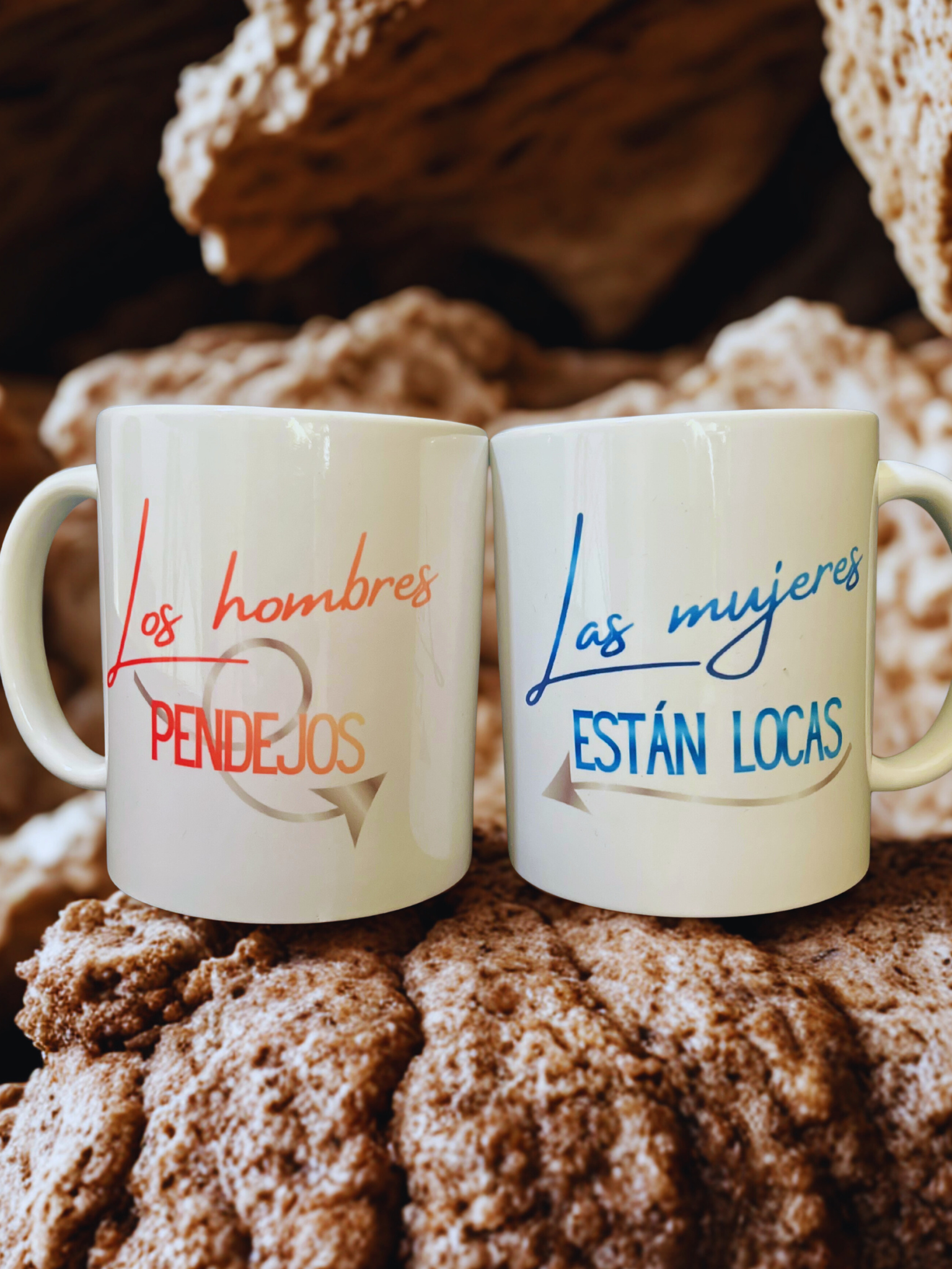 Taza Neandertales Enamorados pack - Colección Consciecia 