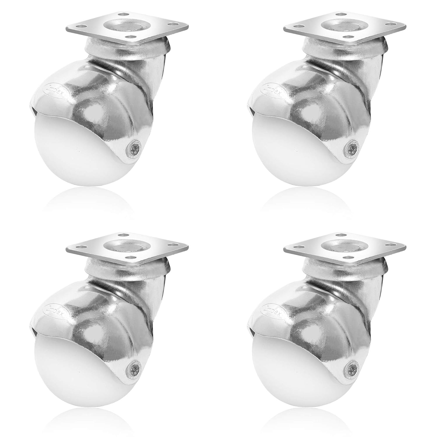 Stainless Steel Ball Caster Wheels (Set of 4)