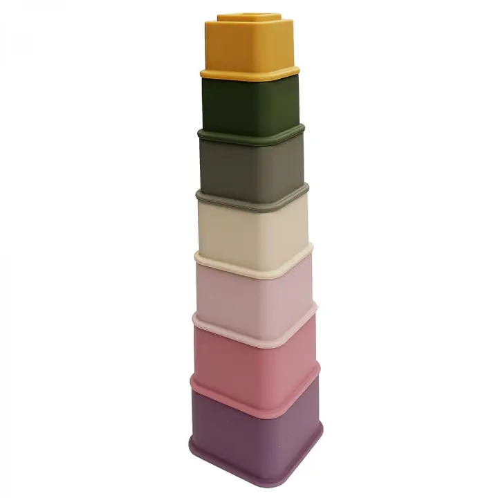 Stumdomos silikoninės kubelių dėžutės vaikams