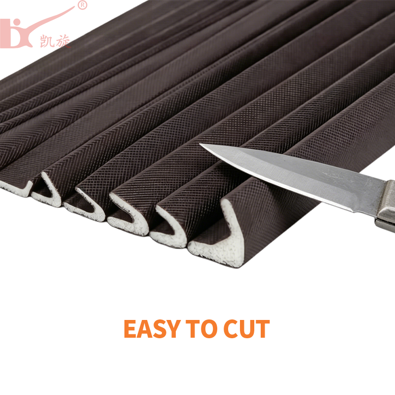 KAIXUAN High Quality Extruded Flexible Door Window Top Side Frame PU Foam Custom Shape Seal Strip