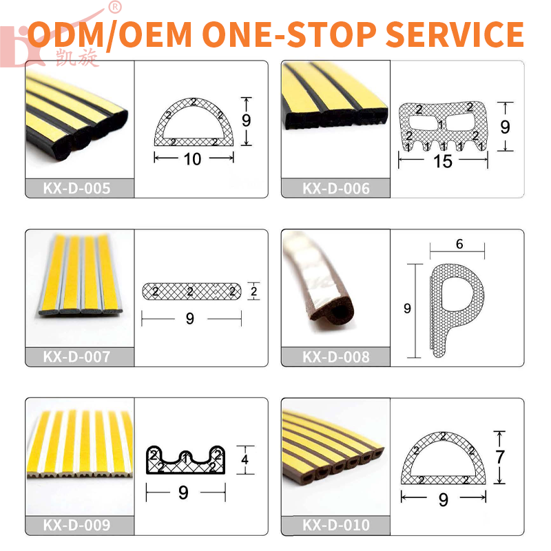 Custom Design Multi Shape D P E Type Profiles Door Window Gap Sealing Waterproof Rubber Foam Sealing Strip