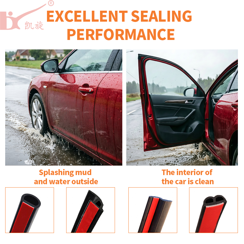 Self-Adhesive EPDM Black Rubber Foam Flame Retardant Door and Window Sealing Strip with Custom Cutting Service