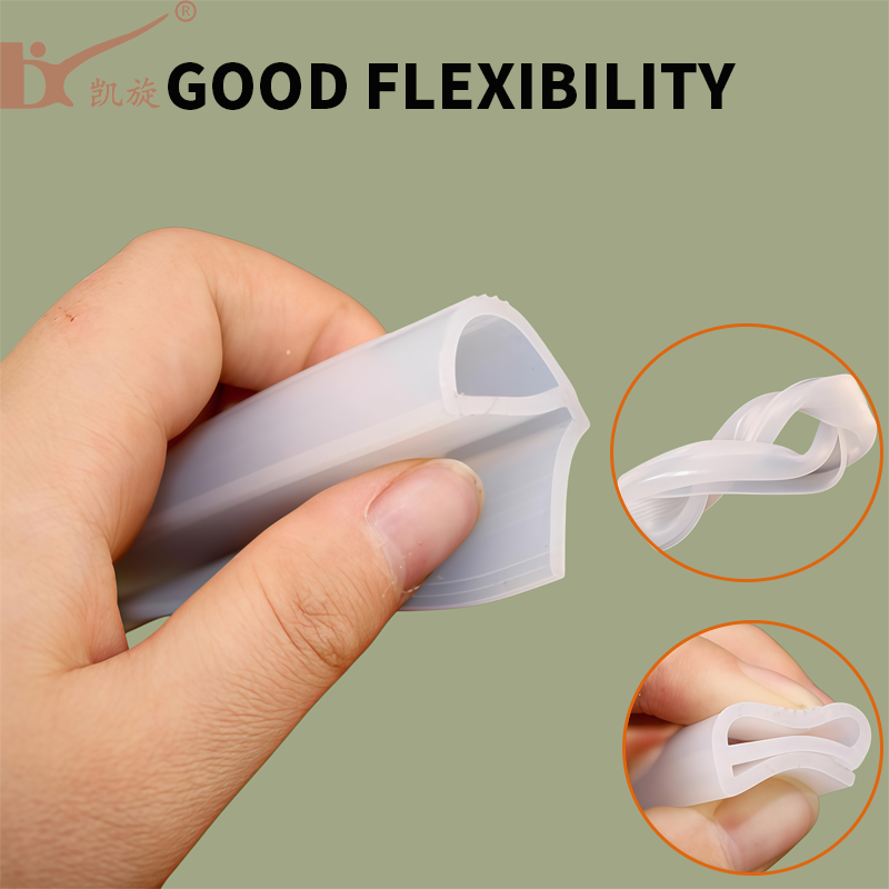 E Shape High Temperature Resistance (-65-250C) Shore a 50-85 Silicone Oven & Refrigerator Door Edge Seal Strip