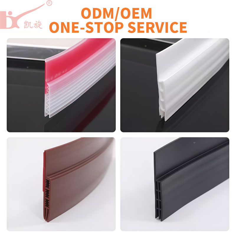 Factory Direct Supply Premium Quality Tear Resistant Weather Insulation Self Adhesive Door Bottom Silicone Sealing Strip