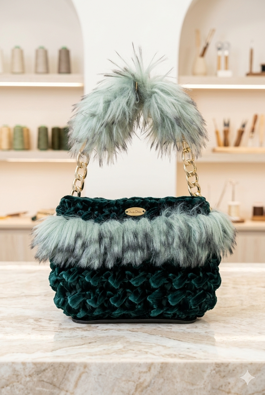 Plush Faux Fur Handbag